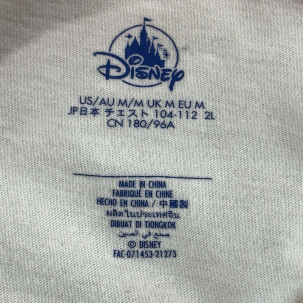 Disney Original Mickey Ringer Tee Size M Short Sleeve Cream Red Graphic - Picture 6 of 10